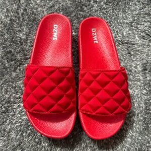 Red Platform Sandals-Never used (just to try on)